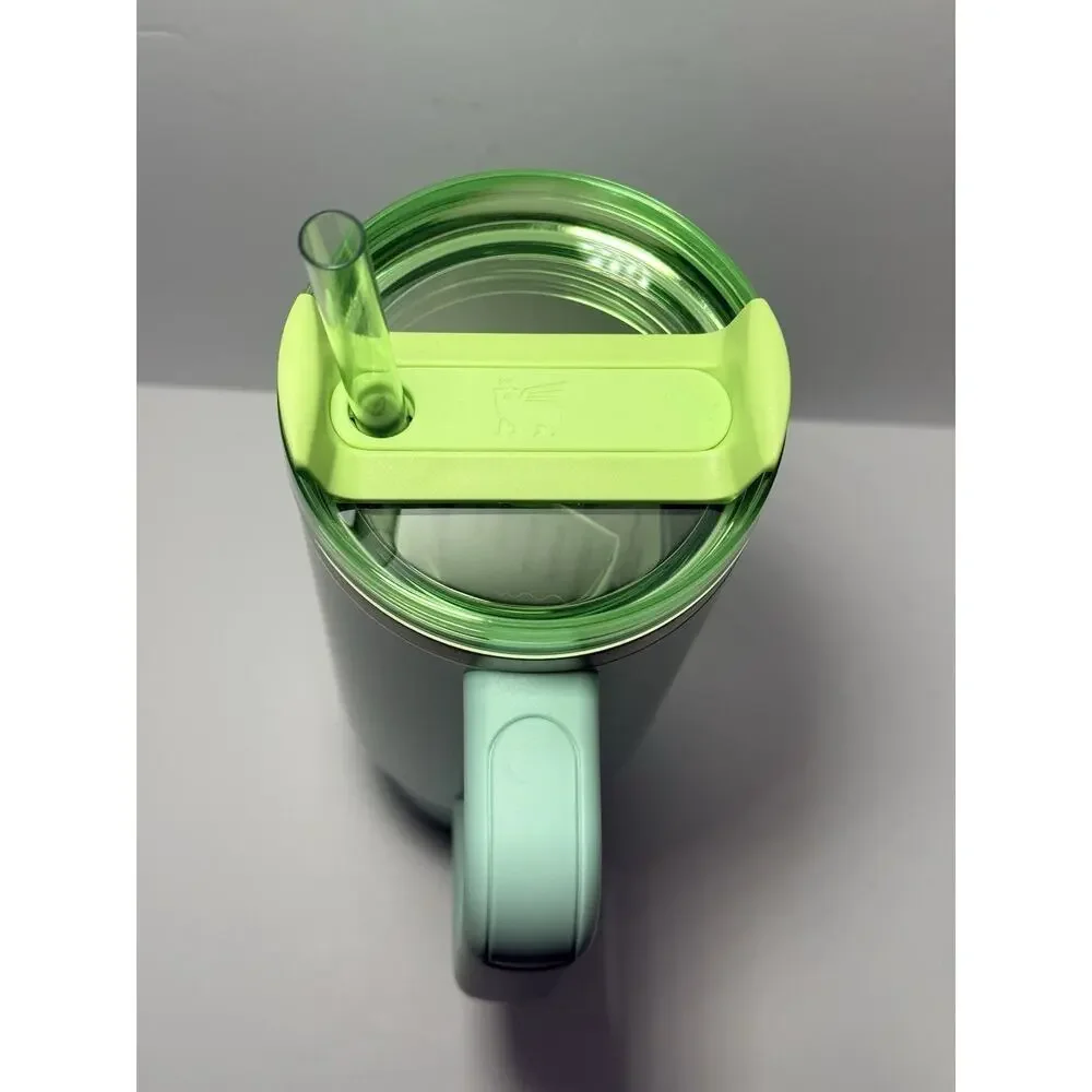 Stanley X Starbucks Mexico Exclusive APRICOT GREEN 30oz Quencher Tumbler BNWT - Picture 2 of 6